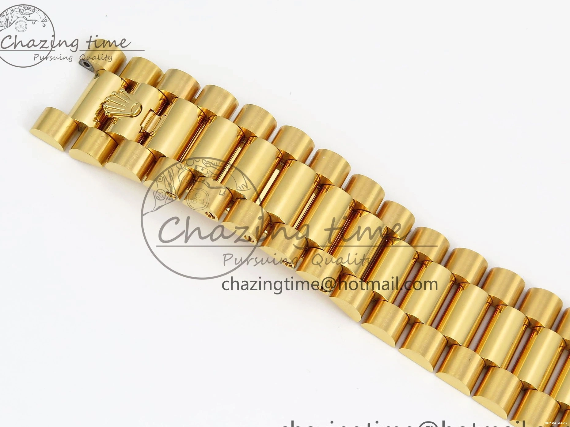 1225 WrinkleFree DayDate 40 228238 ARF 904L Steel YG Crystal Diamonds Bezel on President Bracelet VR 1550